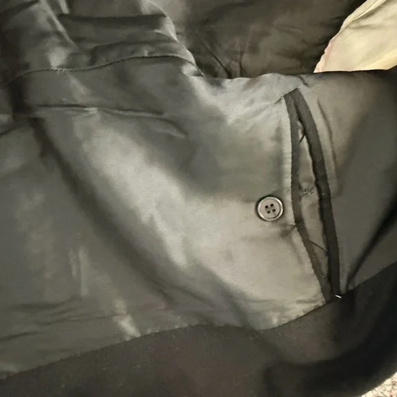 Vintage Lubiam Elegant Black Cashmere and Wool Men's Blazer Made in Italy 50R - Picture 7 of 13